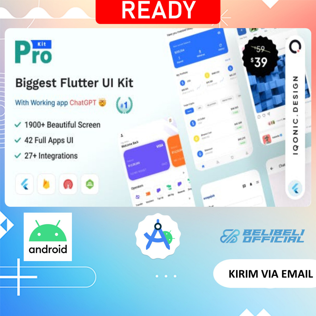Jual Flutter Template - ProKit – Best Flutter App UI Design Template ...