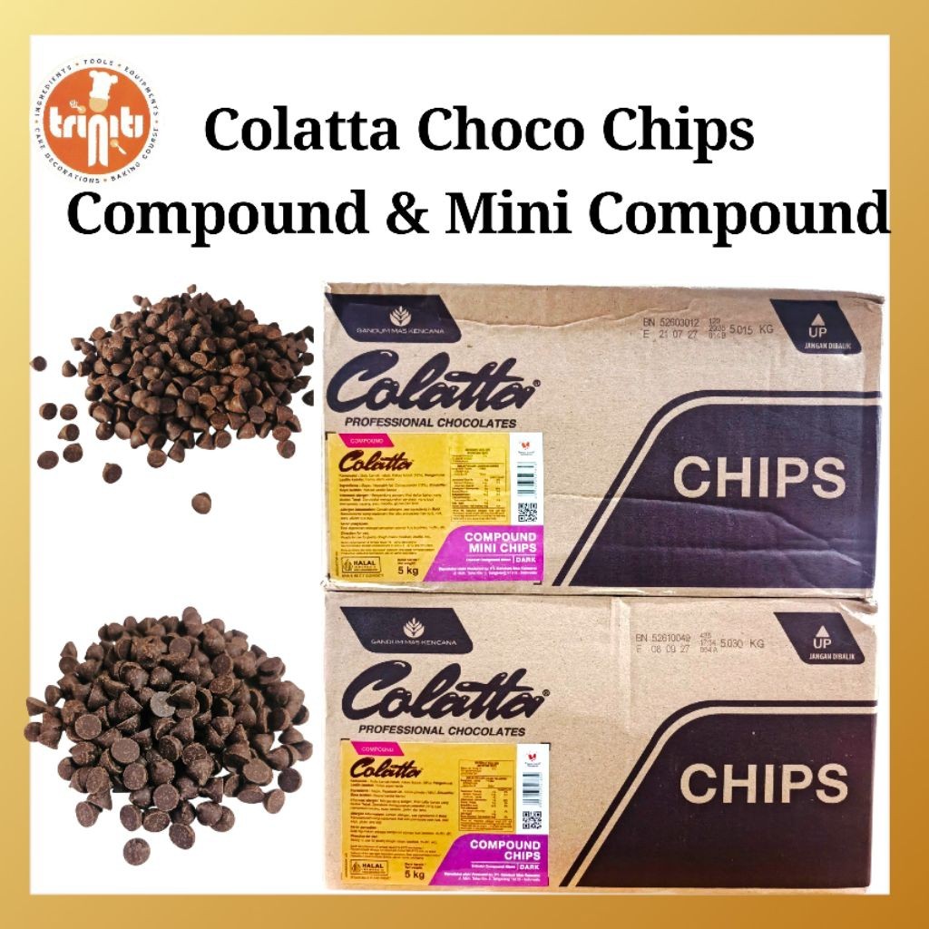 Jual Choco Chips Colatta 150gr, 250gr, 500gr, 1Kg (Mini Compound ...