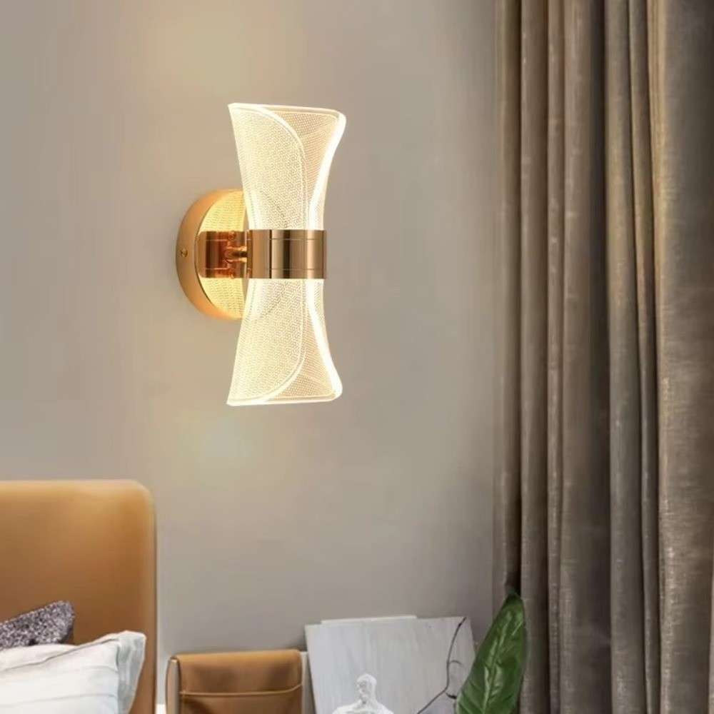 LAMPU HIAS LED DINDING GOLD 3 WARNA CAHAYA MEWAH DAN ESTETIK / LAMPU DINDING INDOOR