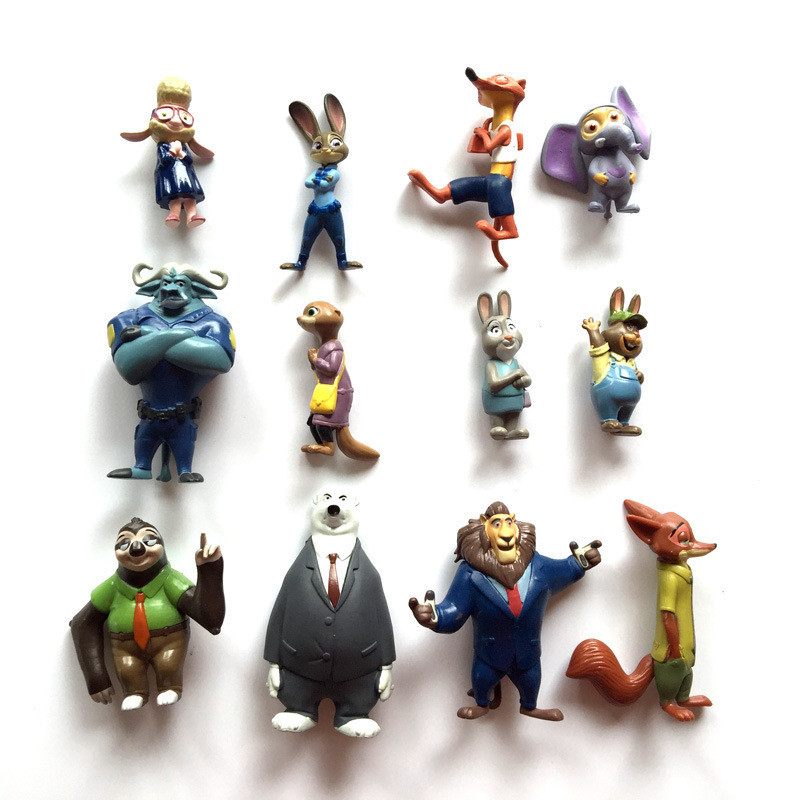 Jual 12Pcs/Set Disney Zootropolis Cartoon Action Model Doll Toys Anime ...
