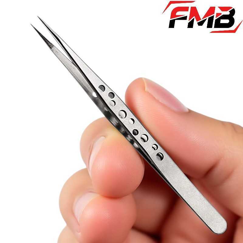 Jual FMB Pinset Stainless Laboratorium Straight Tweezers Anti-static ...