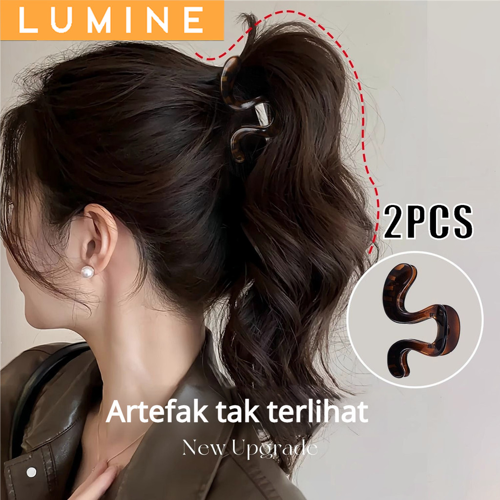 Jual Jepit rambut Korea kelas atas, gaya bergelombang terbaru, motif ...