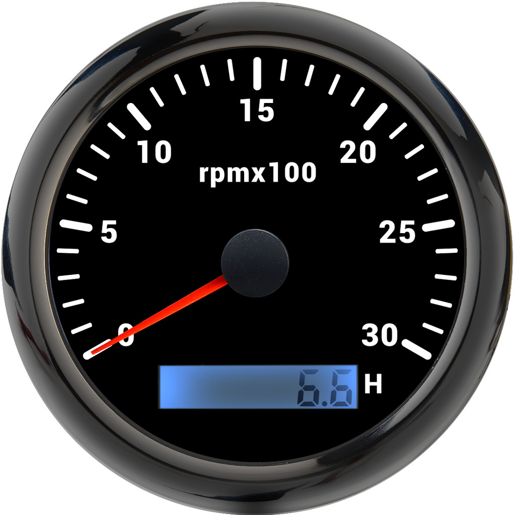 Jual AD 85MM Tachometer with LCD Hour Meter For Marine Boat Car RPM ...