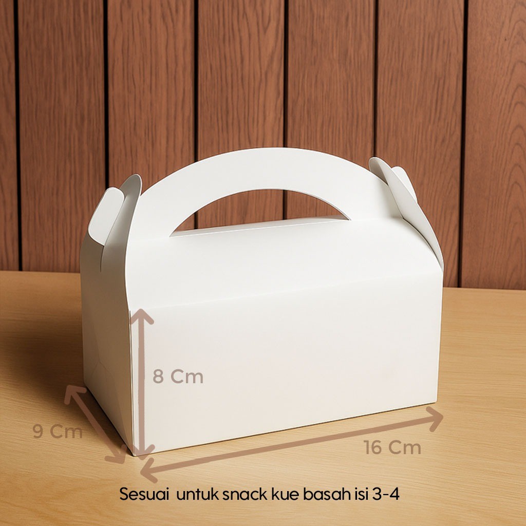 Jual Gable Box Ivory: 16x9x8 cm / snack box / fried chicken box / box ...