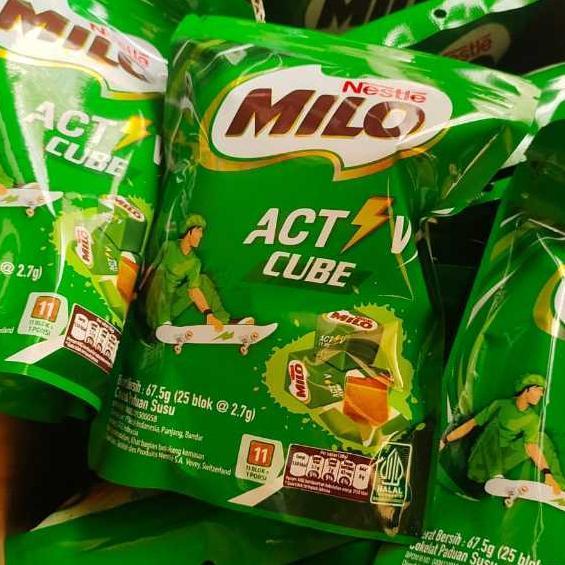 Jual MILO ACTIV Cube Susu Coklat Pouch 2.7g x isi 25 kotak blok Candy ...