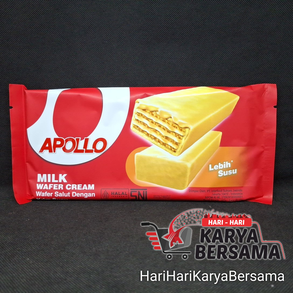 Jual MAKANAN RINGAN APOLLO WAFER CREAM MILK 102GR | Shopee Indonesia