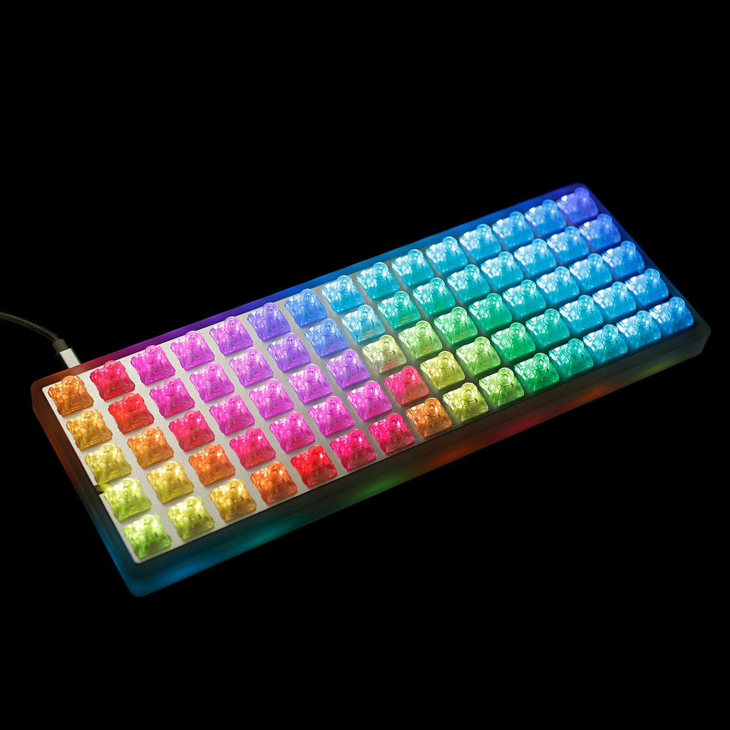 Jual ID75 Idobao x YMDK 75 Keys Ortholinear Layout VIA Acrylic Case ...