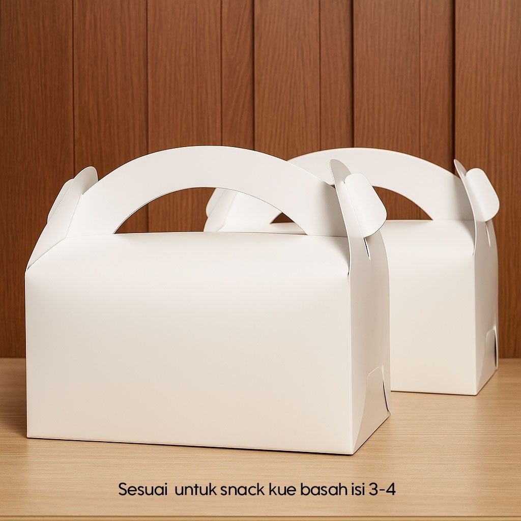 Jual Gable Box Ivory: 16x9x8 cm / snack box / fried chicken box / box ...