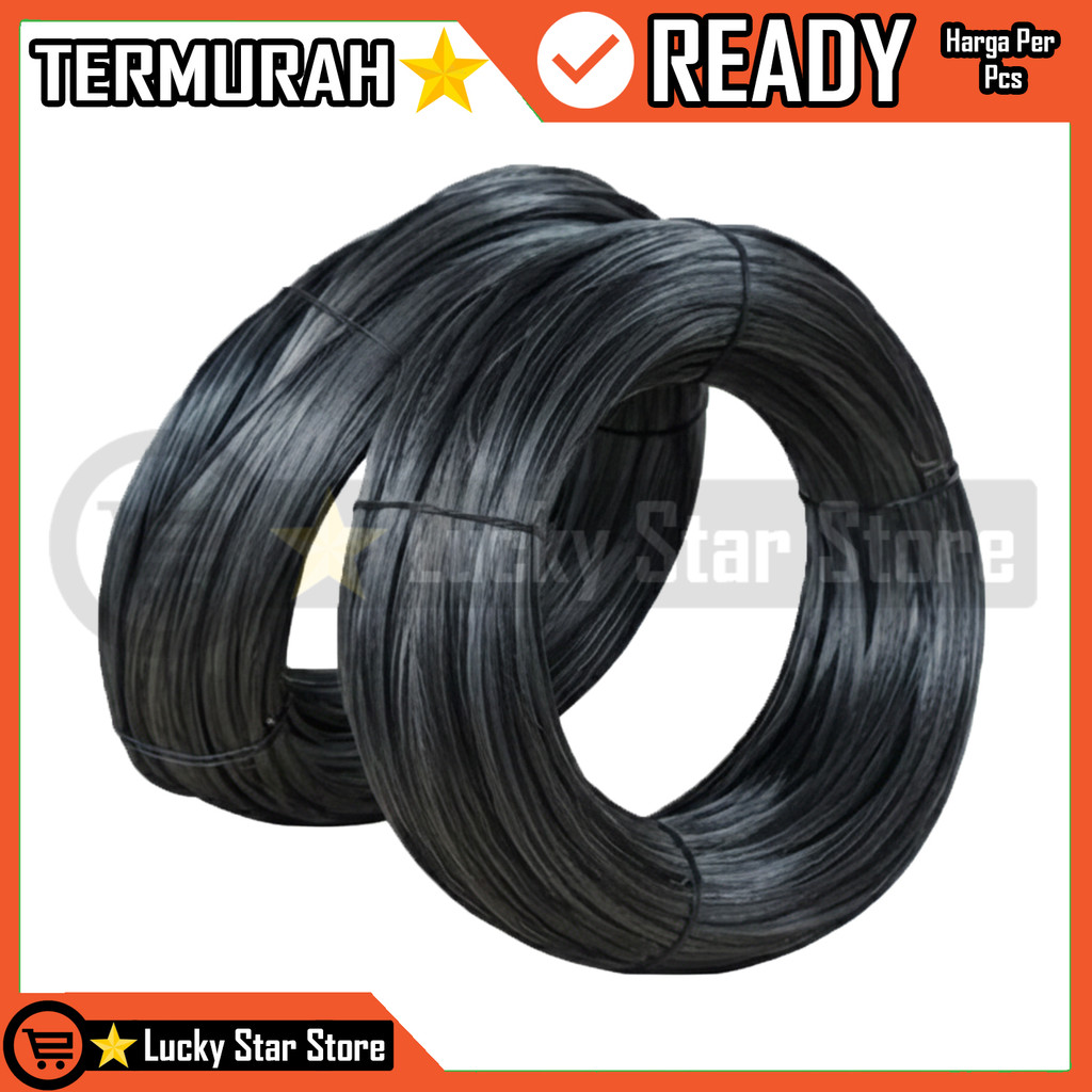 Jual Kawat Ikat Hitam Bendrat 1Kg Gulungan Besi Pengikat Beton Pagar ...