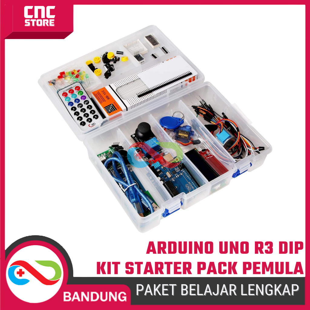 Jual Starter Kit Arduino UNO R3 DIP – Complete Beginner Learning Kit ...