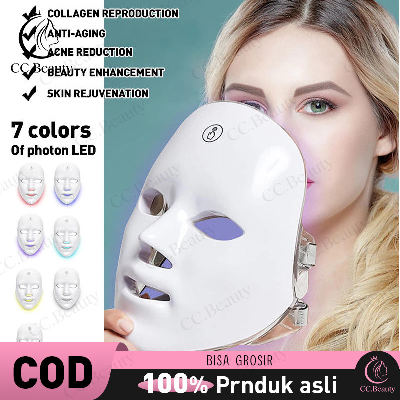 Jual Masker LED PDT Light 7 Warna Led Mask Photon Therapy Alat ...