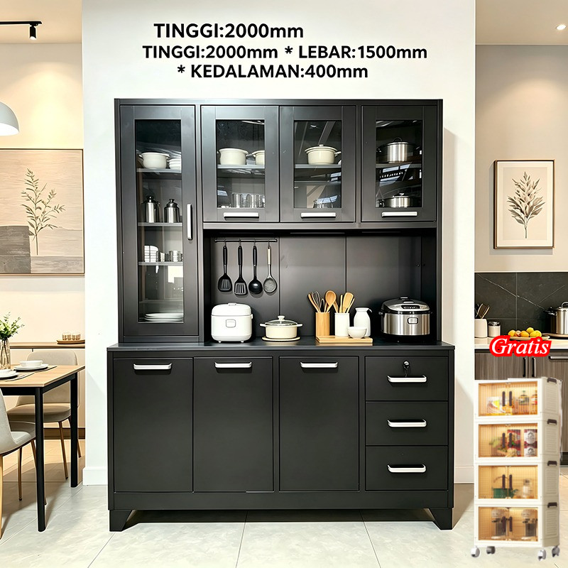 Belanja Rak Dapur, Bonus Lemari Plastik-Lemari Dapur / Rak Dapur / Kitchen Set / Kabinet Dapur/Lemari Ruang Makan