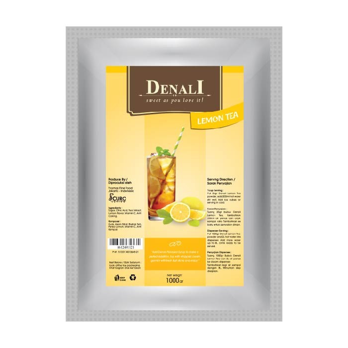 Jual DENALI LEMON TEA POWDER 1 KG | Shopee Indonesia