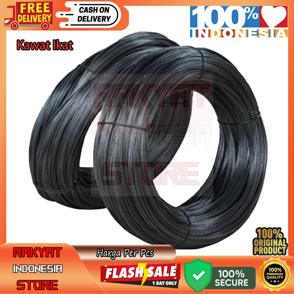 Jual Kawat Ikat Hitam Bendrat 1Kg Gulungan Besi Pengikat Beton Pagar ...