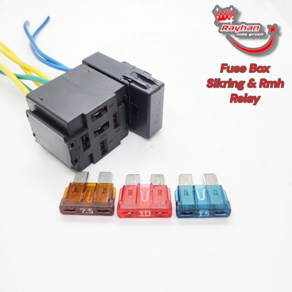 Jual SOKET RILEY DAN BOX SIKRING UNTUK LAMPU KLAKSON MOTOR/MOBIL ...