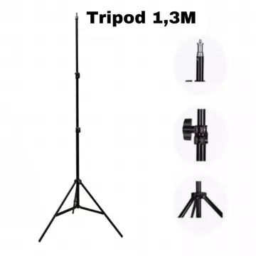 Paket Komplit Ringlight 26Cm Tripod 2 1 Meter Make Up Vlog Lampu Ringlight
