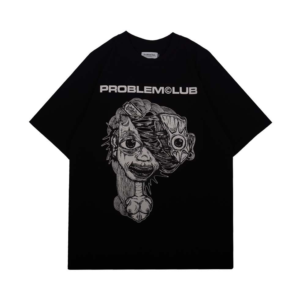 Jual Problem Club - T-shirt - Heavyweight - Flames - Black | Shopee ...