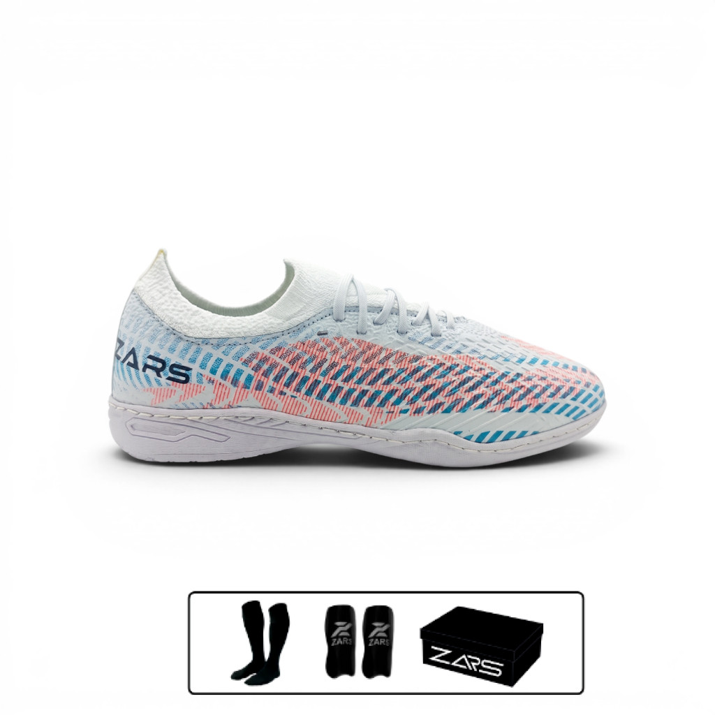 Jual Zars - Sepatu Futsal Nova Devianz White Cyan F-Red IN | Shopee ...
