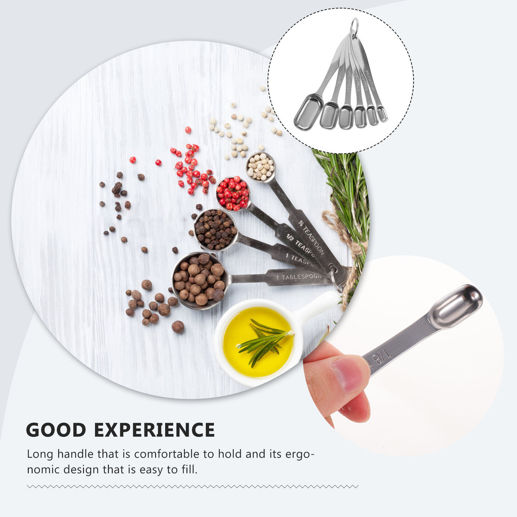 Jual 1Set Stackable Measuring Spoons Stainless Steel Baking Cooking ...