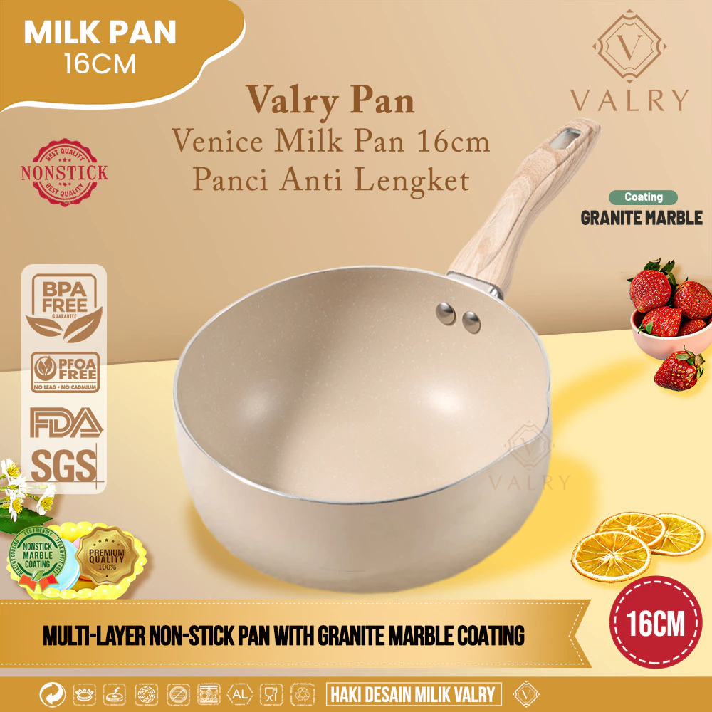 VALRY Panci Set Venice 7Pcs Wajan Set Saucepan Frypan Wok Pan - foto 1