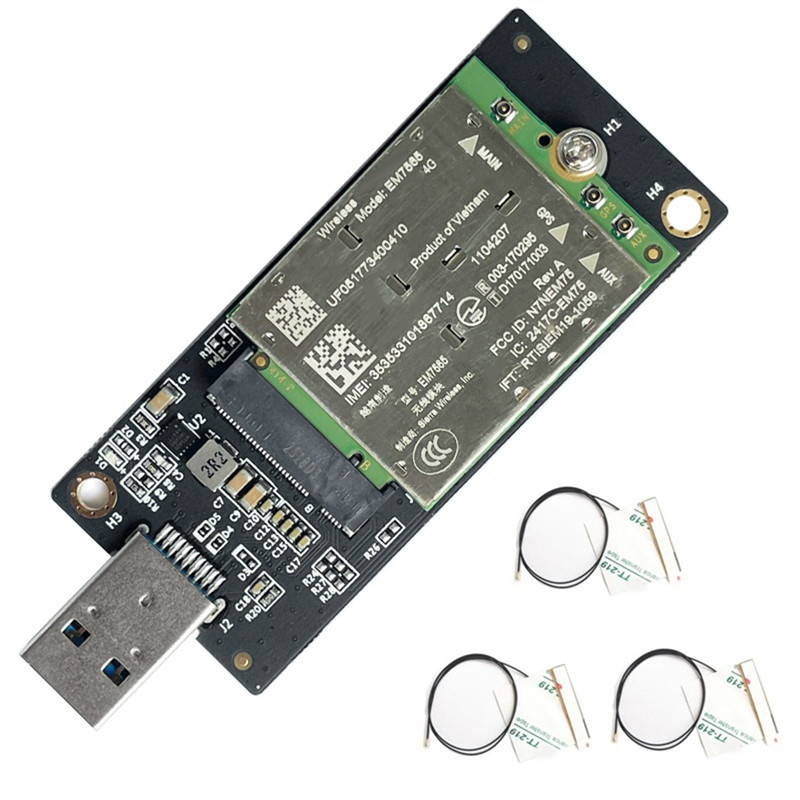 Jual Exquisite-EM7565 4G LTE Module+3X4G Antenna+USB Adapter CAT-12 ...