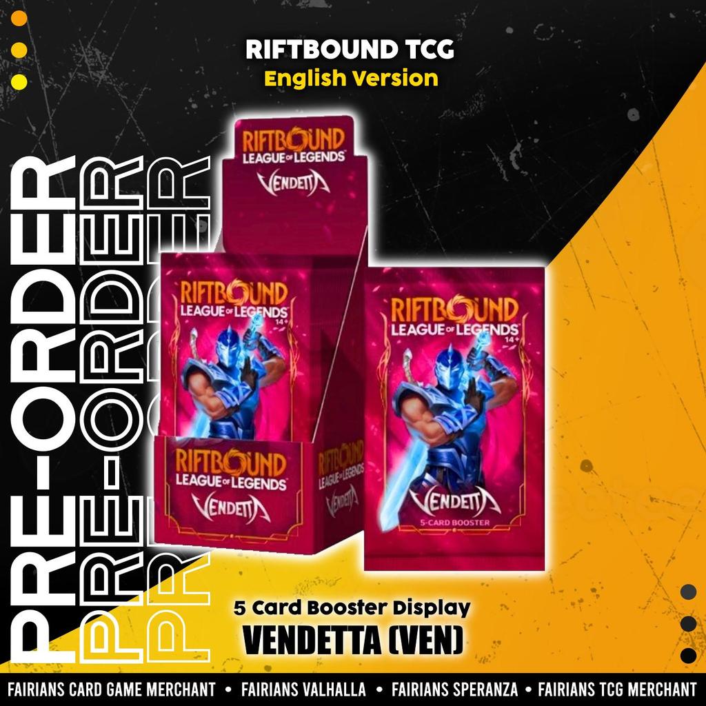 Jual RIFTBOUND TCG English Sealed 5-Card Booster Display VENDETTA VEN ...