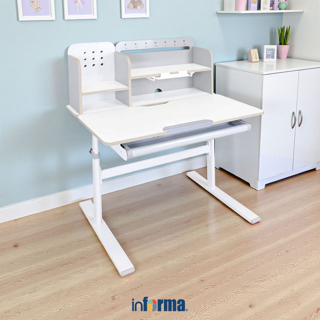 Jual Informa Elena Meja Belajar Anak 90x60x56 cm - Abu-Abu Kids Study ...