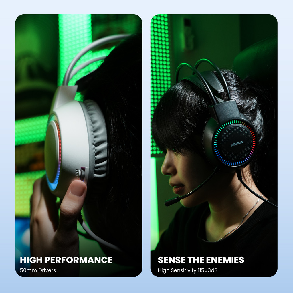 [Exclusive Shopee] Rexus Vonix SH40 Headset Gaming with MIc - USB & Dual Audio Jack Connection (2)