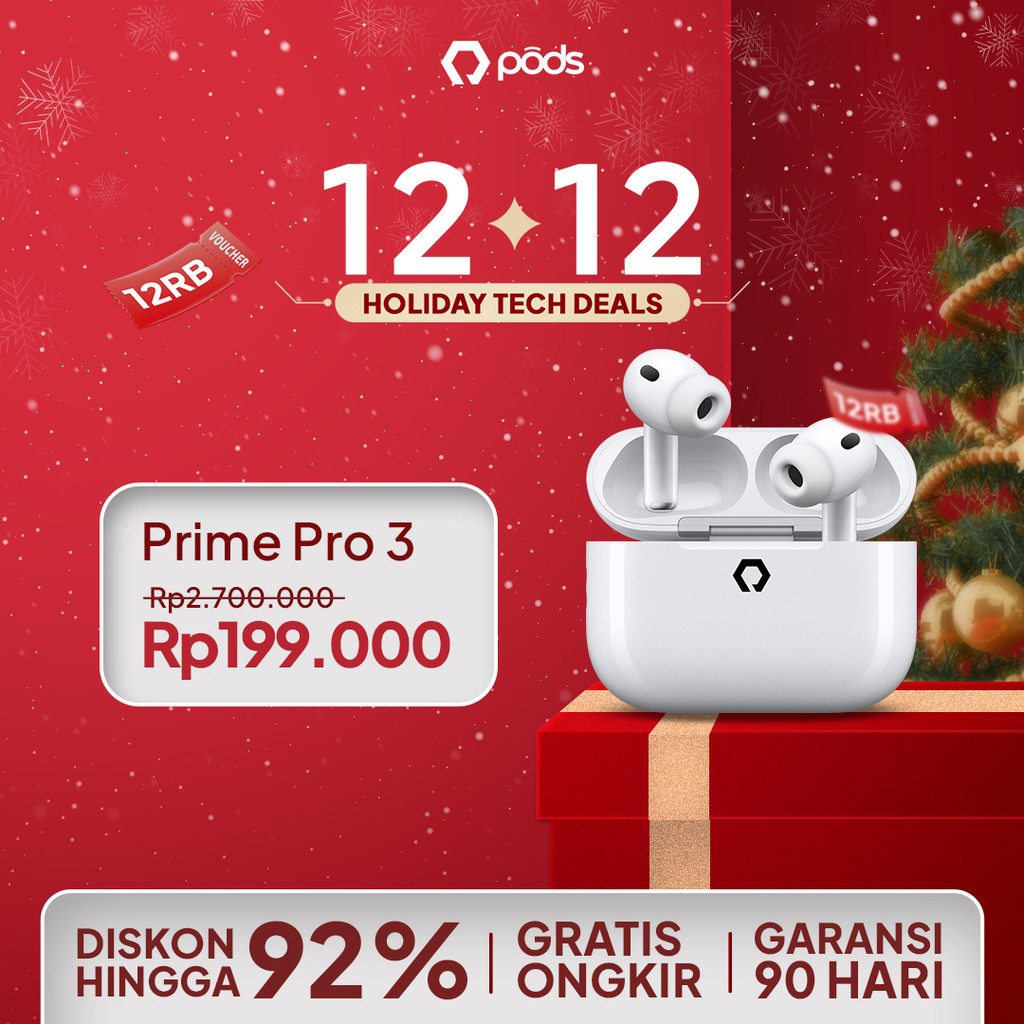 Jual Prime Pro 3 ANC Pods – TWS Bluetooth 5.4 , Earphone Bluetooth ANC ...