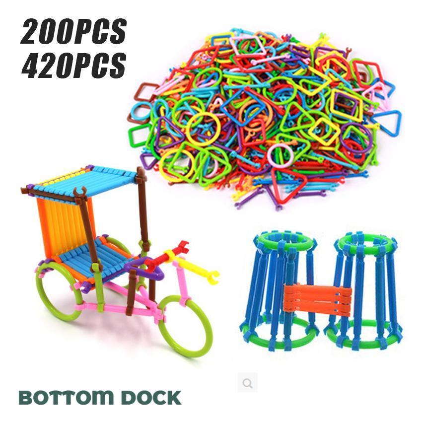 Jual Mainan Edukasi DIY Anak Susun Stick 420PCS Smart Bar Building ...