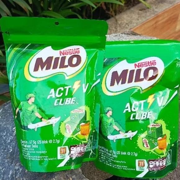 Jual MILO ACTIV Cube Susu Coklat Pouch 2.7g x isi 25 kotak blok Candy ...