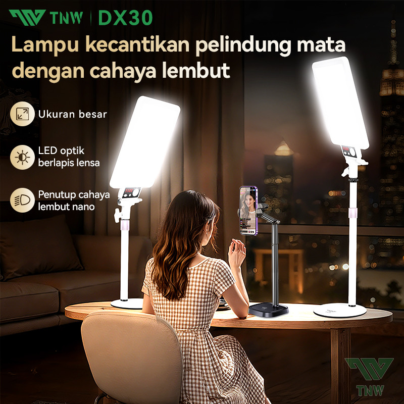 Jual TNW DX30 Foto Lampu Panel 3 Warna Lighting Beauty Lampu 2800–7000K ...