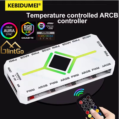 Jual 12Port ARGB Fan Controller RGB Fan PWM Remote Control Kipas Casing ...