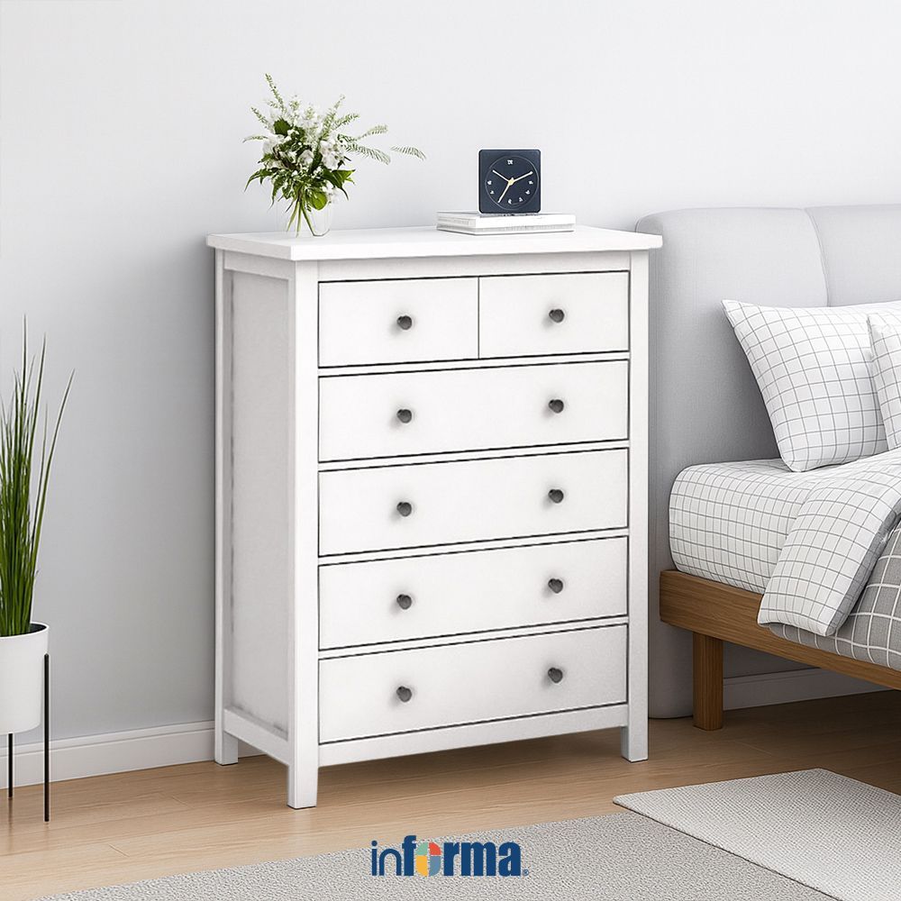 Jual Informa Emma Laci Pakaian 5 Tingkat - Putih Laci Kabinet Serbaguna ...