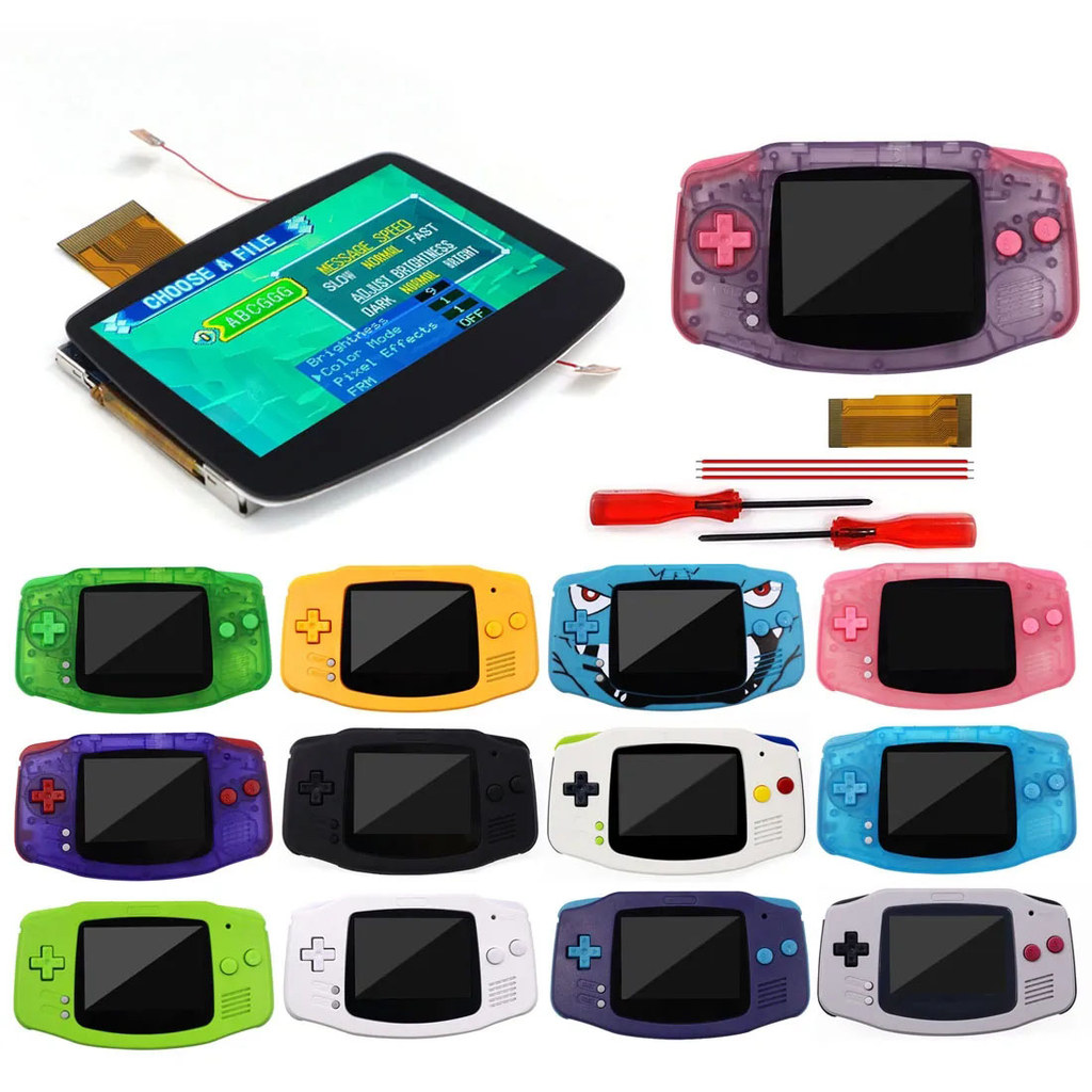 Jual 2023 New V5 Dropin GBA IPS Laminated LCD Backlight Kits for ...