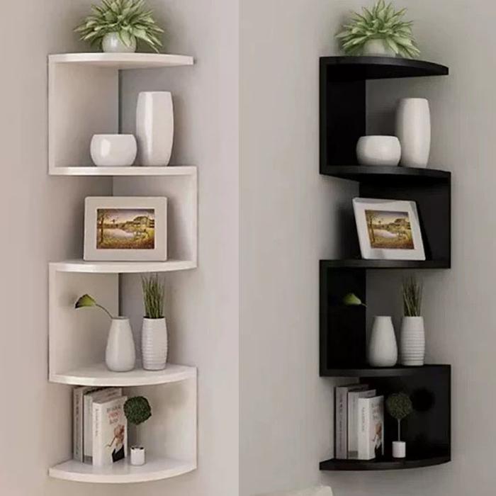 Jual Rak Dinding Sudut Rak sudut 3 susun Dekorasi dinding rak ambalan ...