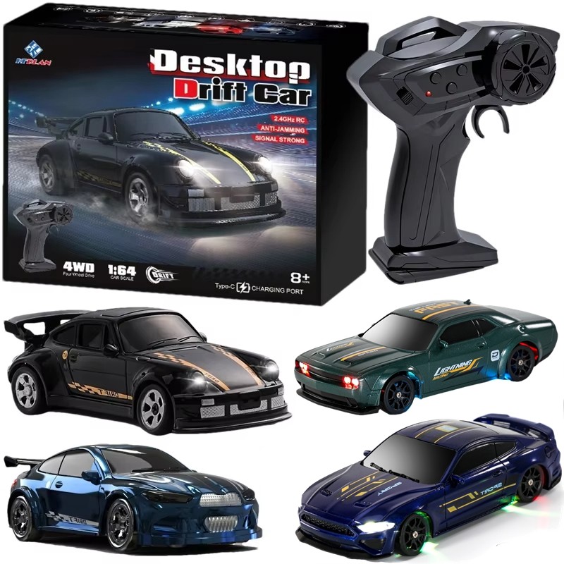Jual 1/64 2.4G High speed Drift Rc Car 4WD Remote Control Car Four ...