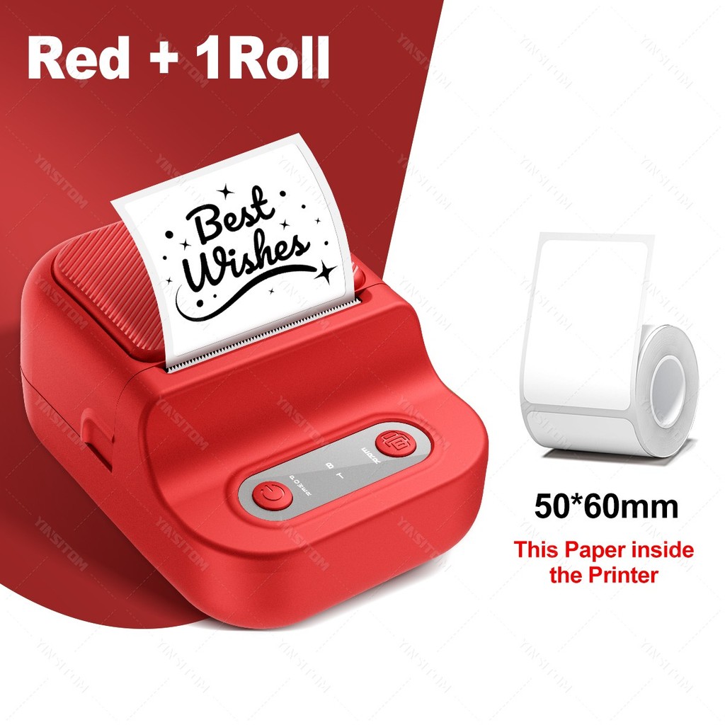 Jual P21 Mini Portable Thermal Label Printer Inkless Bluetooth Adhesive ...