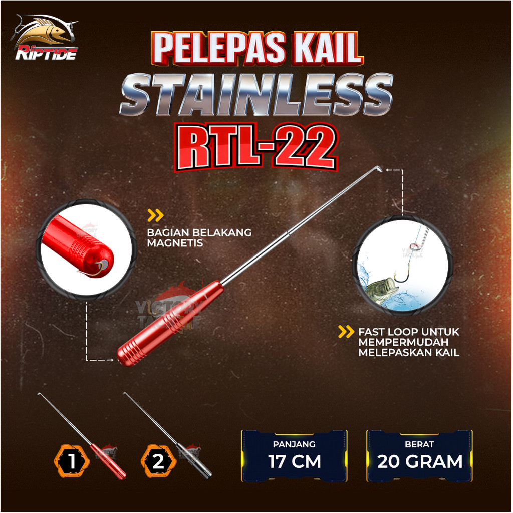 Jual RIPTIDE RTL-22 HOOK REMOVER ALAT PELEPAS KAIL STAINLESS STEEL FAST ...