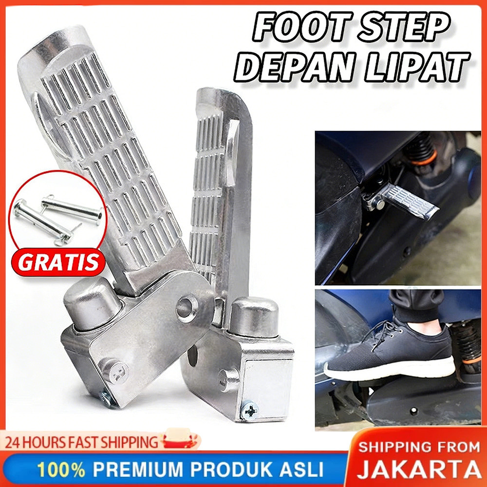Jual 1 pasang Foot Step Depan Lipat Anti Slip Pedal As Sepeda Elektrik ...