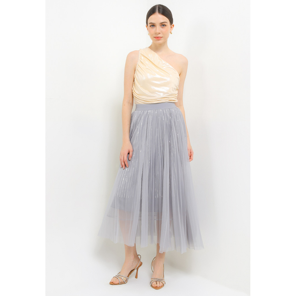 Jual ICONS SEQUINS MIDI TULLE SKIRT ROK WANITA CANTIK ELEGAN SKIC1198BB ...