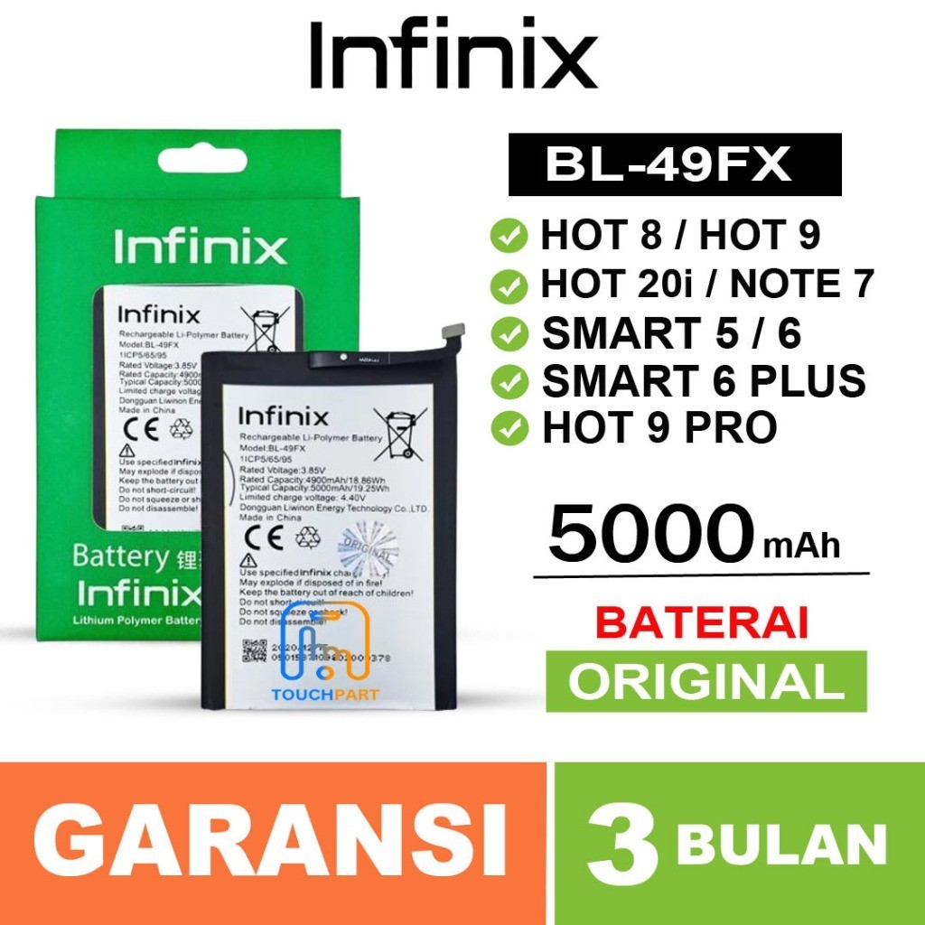 Jual BATERAI BATRE INFINIX HOT 8 X650 / HOT 9 X655 / HOT 9 PRO X655F ...