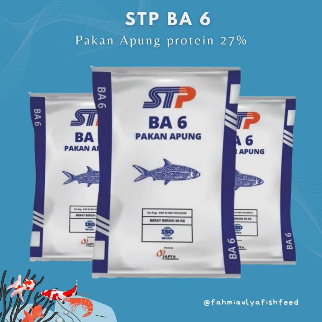 Jual PAKAN IKAN MURAH (KEMASAN 5 KG) STP BA6 PROTEIN TINGGI 25-27% ...