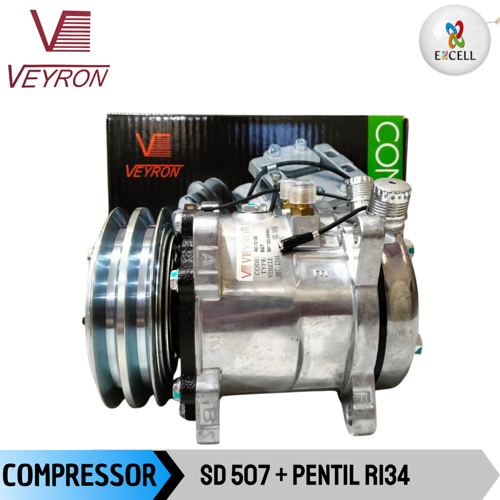 Jual Compressor kompresor ac mobil sd 507 universal 12v | Shopee Indonesia