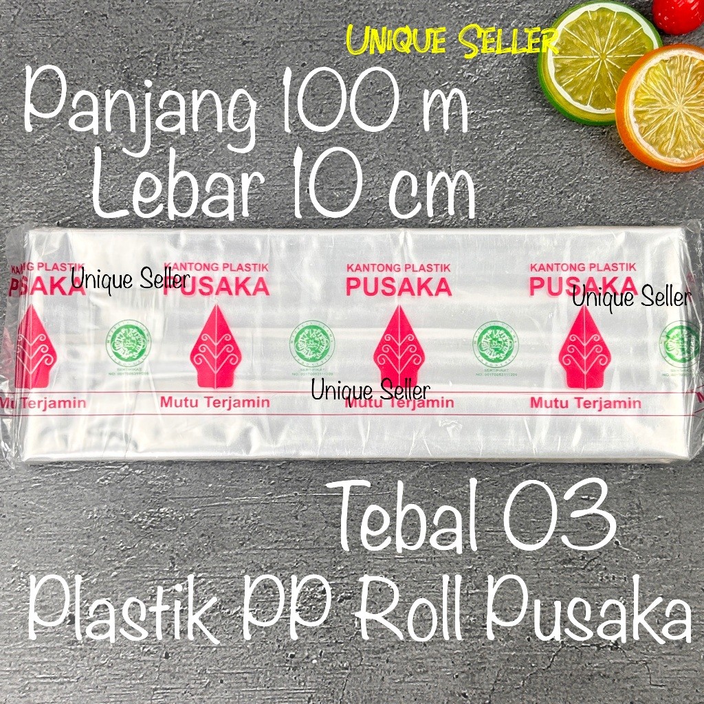 Jual Plastik PP ROLL 10cm 10 cm Tebal 03 Panjang 100m PUSAKA Plastik ...