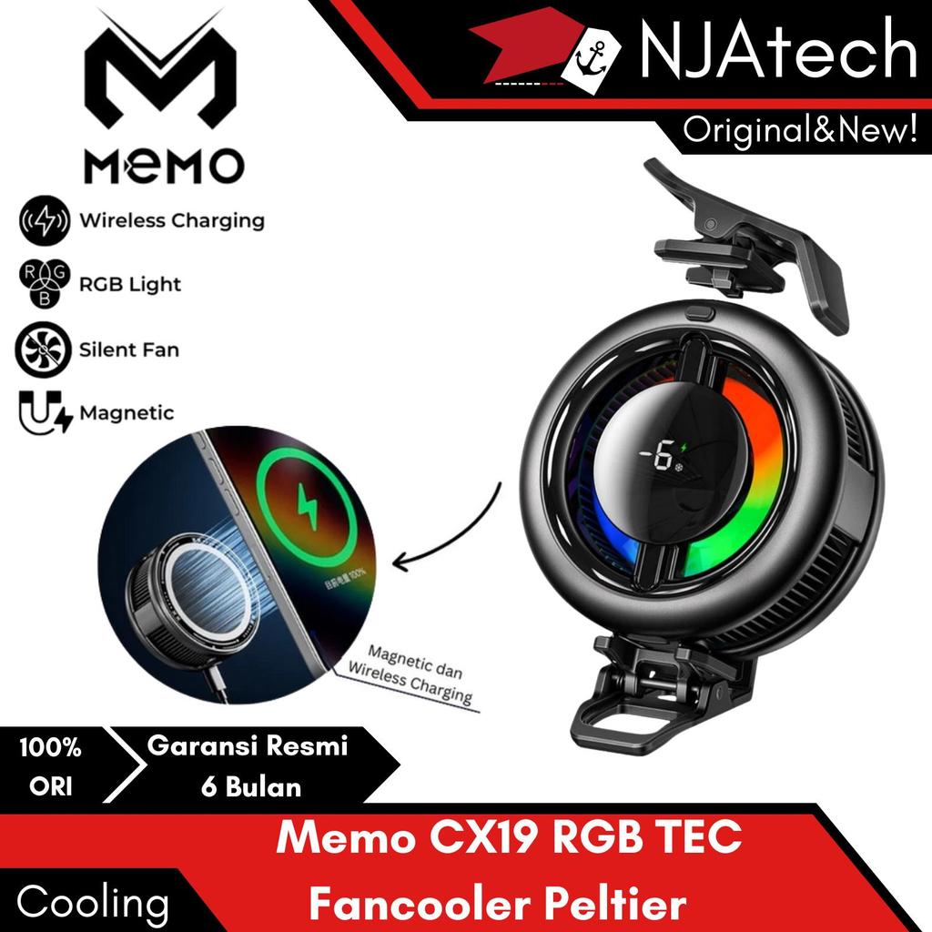 Jual MEMO Fan Cooler CX19 Pendingin HP Gaming Wireless Charger Magnetik ...