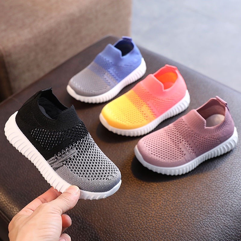 Jual IFANS Sepatu Anak Sepatu Kanvas Bernapas Mesh Sepatu Kasual Warna ...