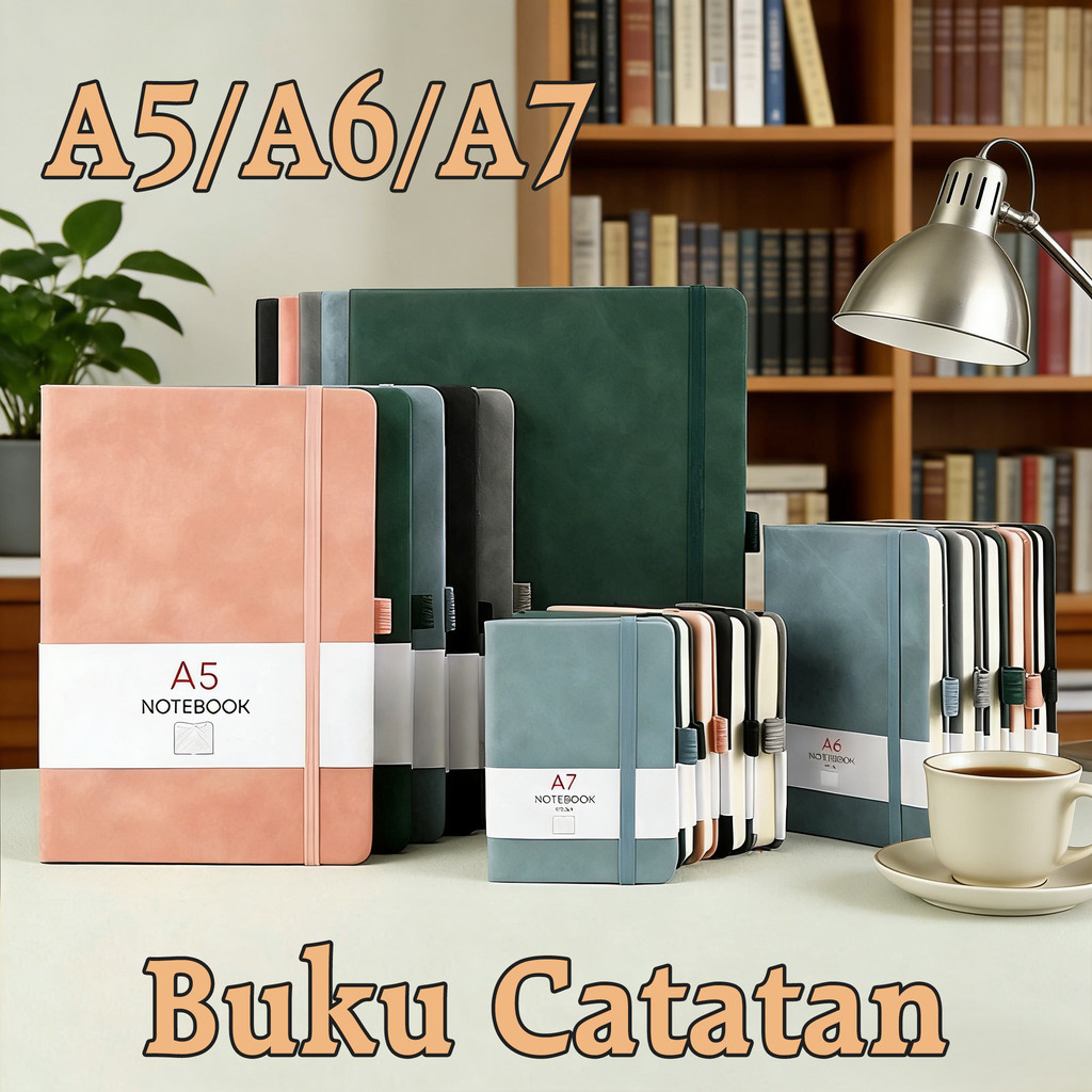 Jual Notebook Buku Catatan A5/A6/A7 Binding Tali - Desain Minimalis ...