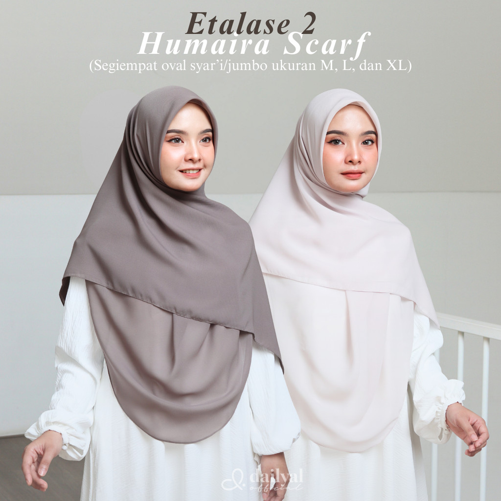 Jual DAILYAL - Humaira Scarf ( Etalase 2 segiempat oval malay ...