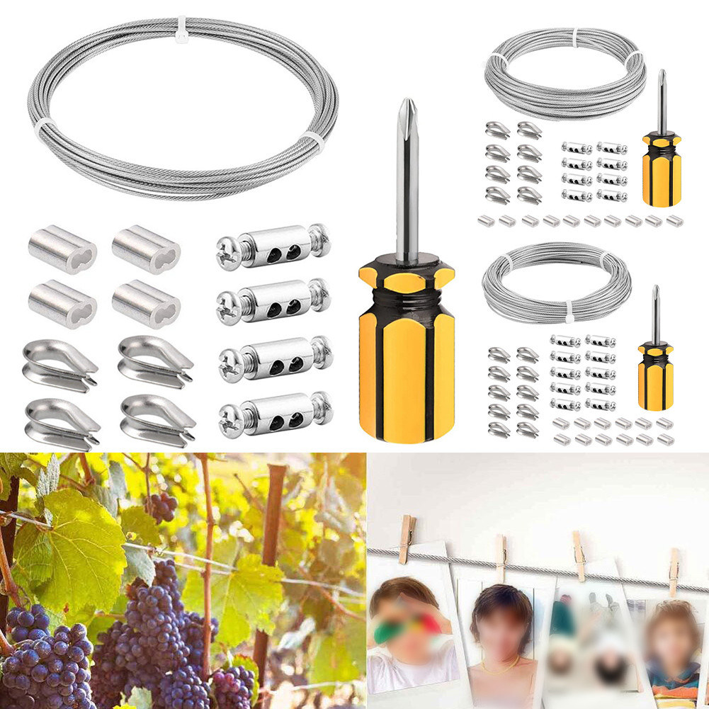Jual 304 Stainless Steel Vinyl Coated Wire Rope Kit For RustResistant ...